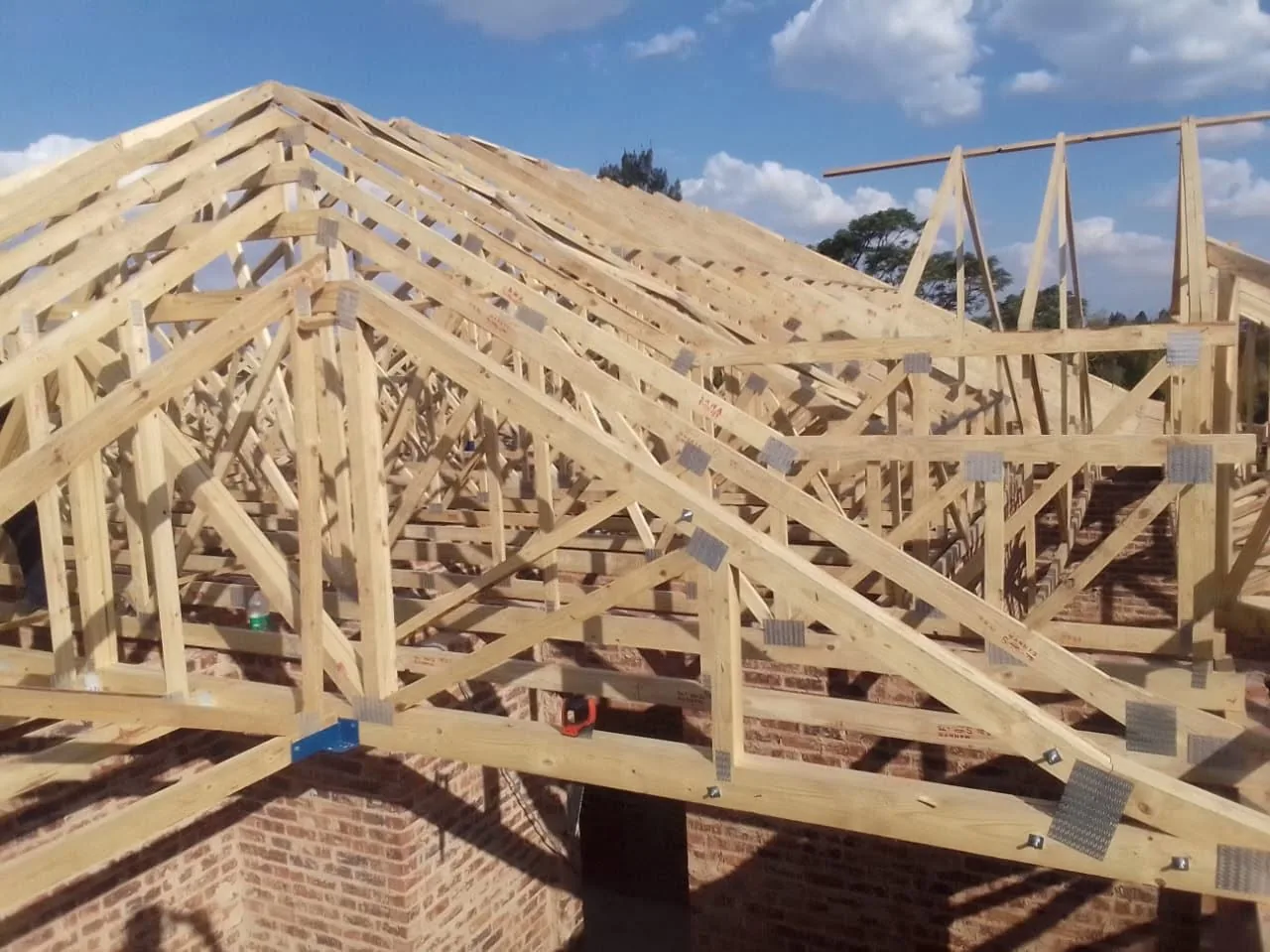 Roof timbers up and ready for fascia and gutter work